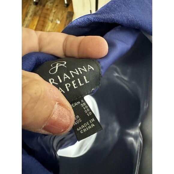 adrianna papell evening essentials Blazer/jacket 3/4” Sleeve. Size 6 Blu… - Picture 7 of 11